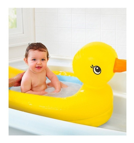 Imagen 2 de 10 de Bañera Para Bebe Munchkin Inflable Pato White Hot