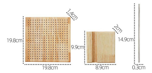 Tablero De Bloqueo De Crochet De Madera
