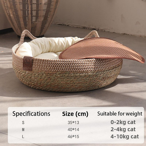 Cesta De Gato Cerina De Verano Casa De Mascotas Suaves M