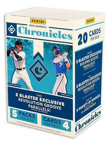 Panini Chronicles Baseball Blaster Box 2022 - 5 Paquetes Por