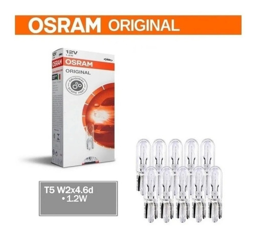 Lampara X 10 T5 2741 24v 1.2w Osram Vidrio Tablero Varios