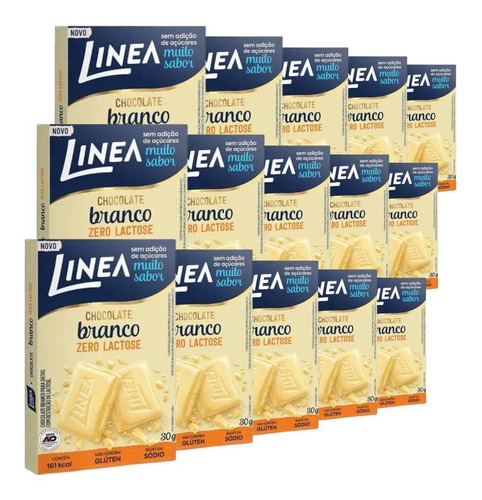 Chocolate Linea Zero Açúcar Branco Zero Lactose 15 De 30g.