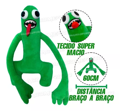 Kit 3 Pelúcia Boneco Azul Babão, Verde e Laranja Roblox Rainbow Friends