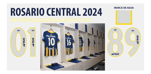 Tipografía Rosario Central 2024