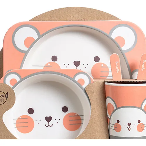 Vajilla infantil bambu sale