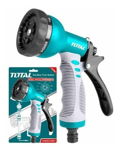 Pistola De Riego De 9 Posiciones Total Multichorro Jardin