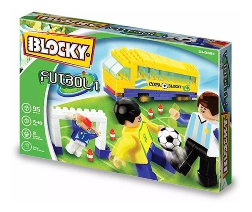 Blocky Futbol 1 Con 95 Piezas 2 Muñecos Mundo Manias