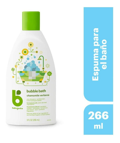 Jabon Espuma Babyganics Hipoalergénica, Manzanilla Verbena