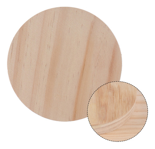 5pcs Delicado Redondo Ofício Diy Material Placa De Madeira A