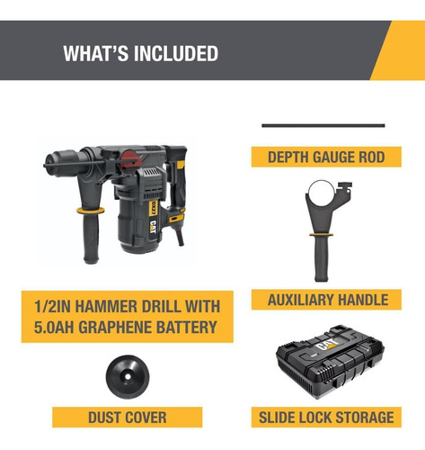 Caterpillar Cat® Sds-plus Taladro De Martillo Rotativo De 12