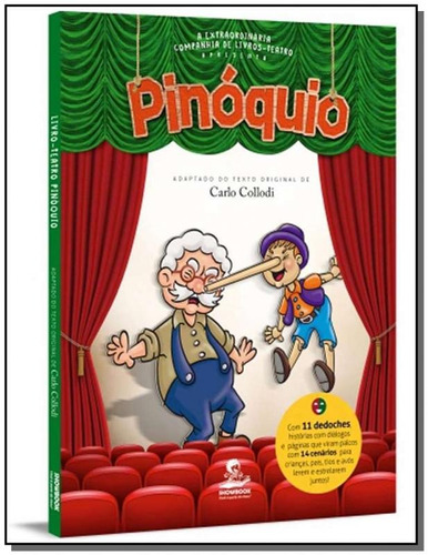  Livro-teatro, Pinóquio (com Dedoches E Cenários)