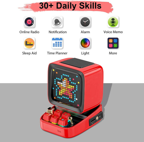 Ditoo Retro Pixel Art Game Altavoz Pantalla Frontal Co...