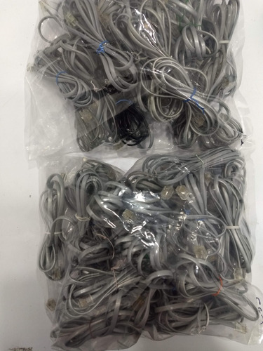 Imagen 3 de 3 de Paquete De 20 Cables Telefonicos De 1.65
