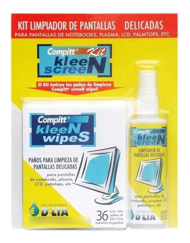 Kit Compitt Kleen Screen Delta Limpieza Pantallas 120cc + 8p