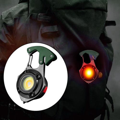 Imán Cob Llavero Linterna Recargable Para Camping De