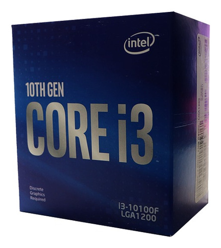 Procesador Intel Core I3-10100f 