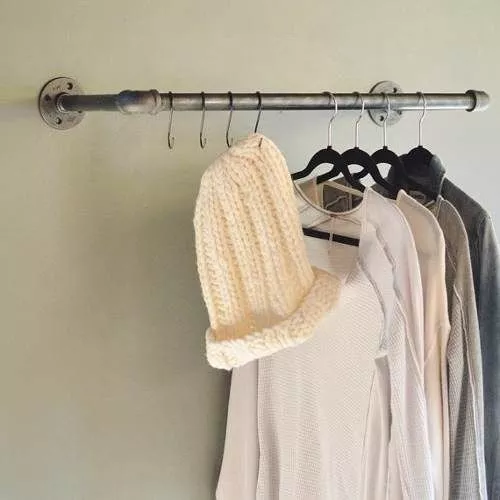 Perchero Pared Para Ropa Vintage Tubo Industrial | Envío gratis