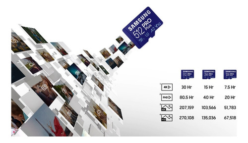 Memoria Micro Sd Xc 256gb Samsung Pro Plus 160mb/s 4k V30 A2