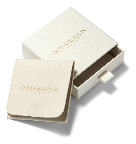 Aretes Olivia Burton Chapa Oro Rosa 18k Objame146 Para Mujer