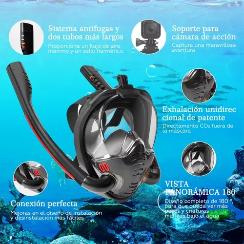 Máscara de Snorkel con tubo de silicona