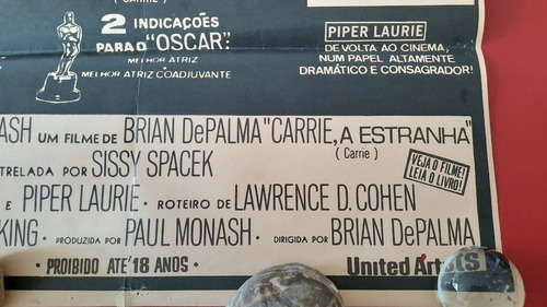 Pôster Do Filme Carrie A Estranha - Original - 1976