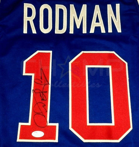 Jersey Autografiado Dennis Rodman Detroit Pistons Cstm 80's