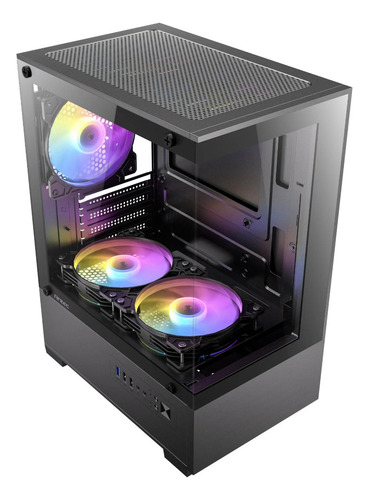 Gabinete Gamer Antec Vcx100m Rgb Elite - Incluye 5 Coolers De 120mm Frgb