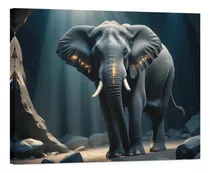 Comprar Cuadro Decorativo Canvas Elefante Africano Vibrante 105x70
