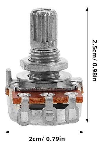 Potenciómetro De 4 Piezas Para Bajo Eléctrico: A250k Metal