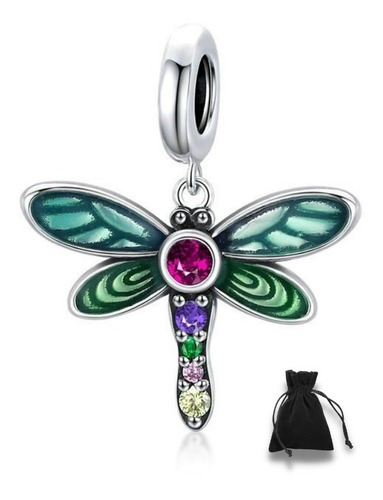 Charm Libélula 100% Plata 925 Dije Compatible Pandor Insecto