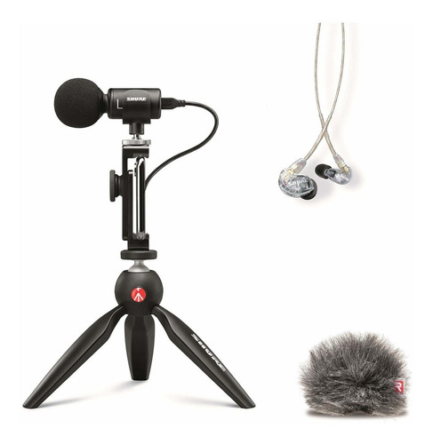 Microfono Shure Portable Videography Bundle With Se215 Earph