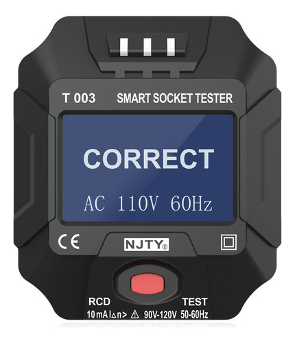 Electroscopio Socket Lcd Tester Test Njty Tester Smart Para