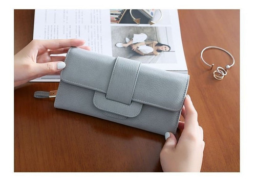 Monedero Dama Casual Con Monedero Mujer Color Gris