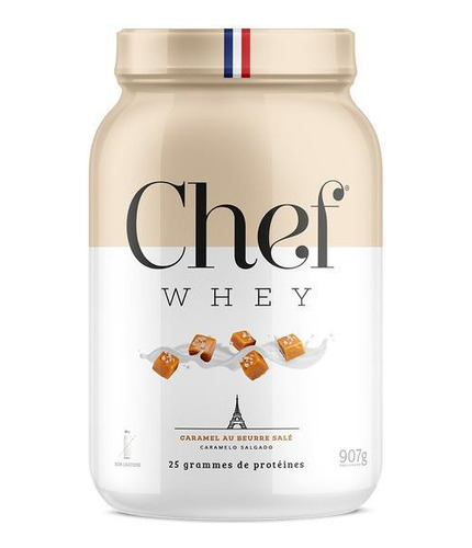 Chef Whey Protein Zero Lactose Caramelo Sal 907g - Chef Whey
