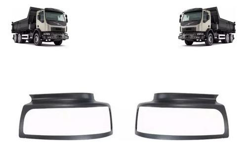 Par Moldura Aro Farol Volvo Vm Dir / Esq ( Farol Deitado )