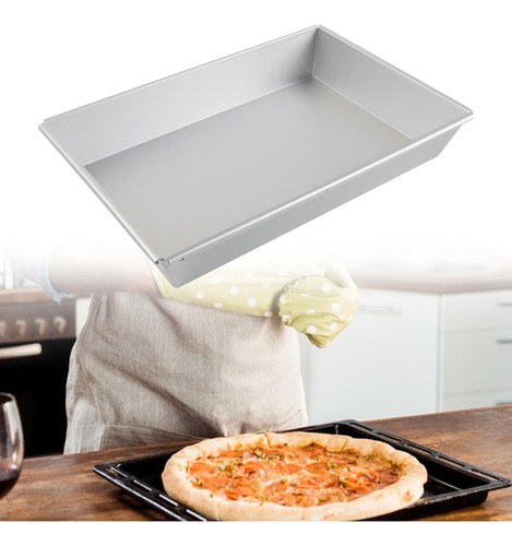 Bandeja Para Pizza Estilo, Antiadherente, 35.4cmx25.4cmx5cm