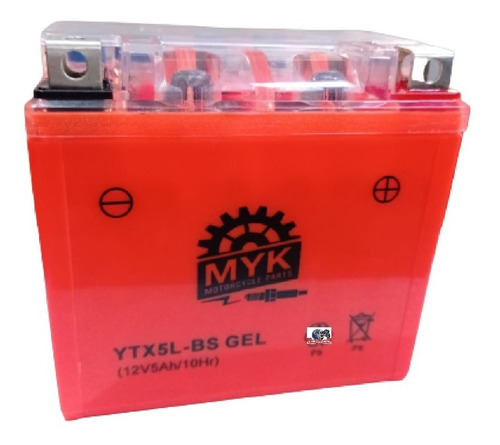 Batería Gel Yumbo Racer 200 Ytx5l-bs - Mundomotos.uy