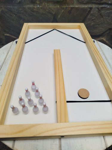 Mini Bowling Madera Bowling De Mesa Mini Tejo Hockey Juego