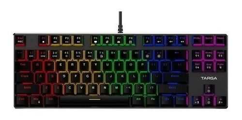 Teclado Mecanico Gamer Targa Tg K250m - 101db Color Del Teclado Negro