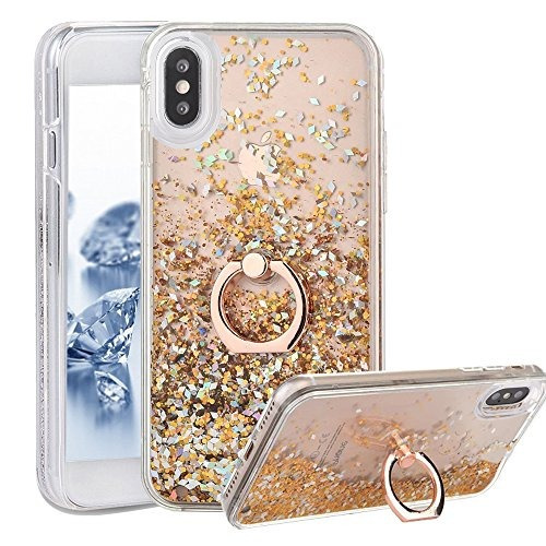 Estuche Para iPhone X Con Anillo Líquido - Soporte Para Sopo