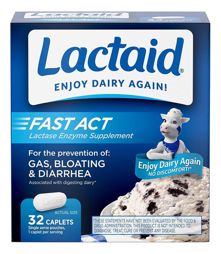 Lactaid Fast Act Suplemento Intolerancia Lactosa 30 Capsulas