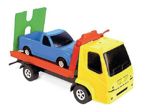 Carro/caminhonete Em Miniatura Monte Líbano Carro Guincho Sos 1:64 Amarelo, Azul