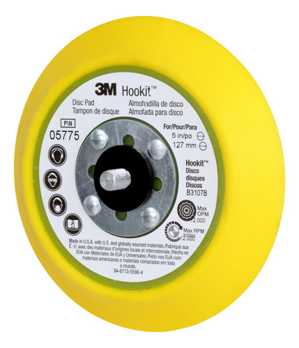 Suporte Lixa Polimento Vidro Trizact 3m 05775 Velcro Hookit Quantidade De Cascalhos 1