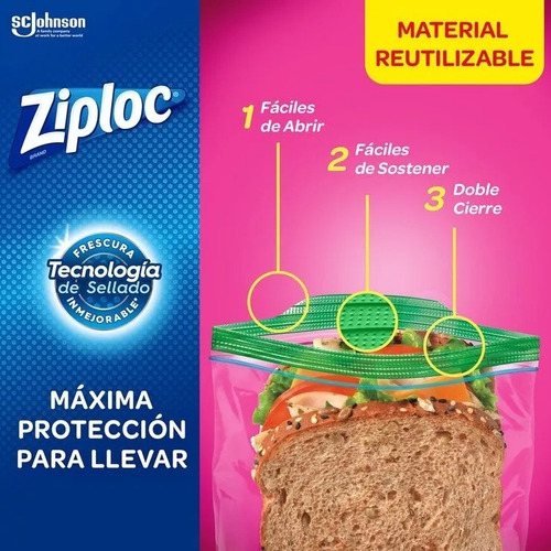 Bolsas Reutilizables Ziploc Para Sandwich 290 Pzas