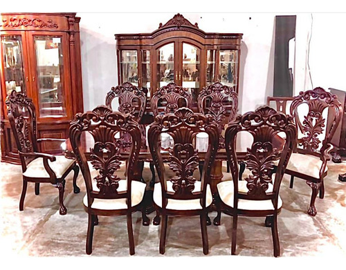 Comedor  De Madera Isabelino De Maderas Finas Labradas