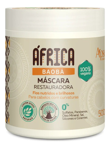 Kit Shampoo Condicionador E Máscara África Baobá Apse
