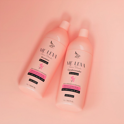 Zap Kit Me Leva Shampoo E Cond/ Rosa Mosqueta & Ceramidas 1l