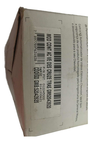 Modulo Subida Para 4 Vidros Cruze Original Gm 52043920