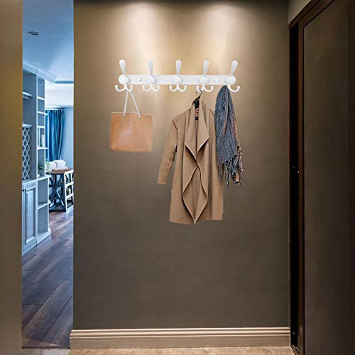 Perchero De Pared Con Montaje, Resistente Con 5 Ganchos De P
