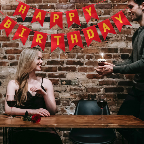 Banderines Con Diseño De Feliz Cumpleaños, Tira De La Bander